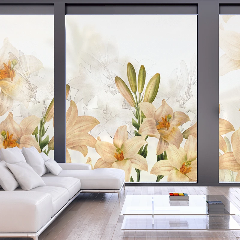 Us 14 9 Living Room Bedroom Sun Self Adhesive Electrostatic Frosted Glass Film Partition Partition Window Stickers Window Paper In Decorative Films
