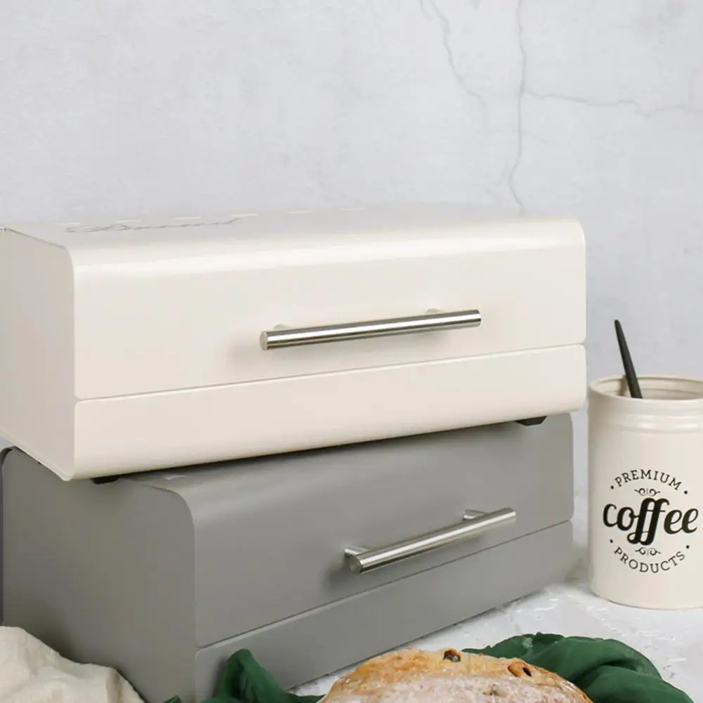 

36x14.5x 20cm Galvanized Iron Rectangle Bread Bin Loaf Storage Box Sweets Pastries Samples Container