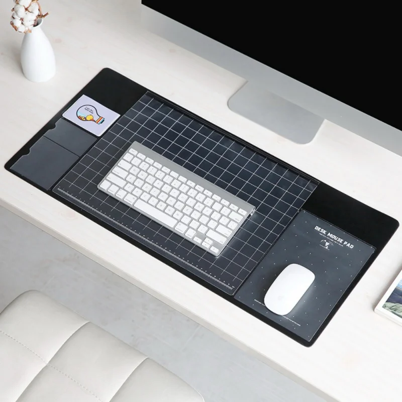 Image PVC Multi Function Mouse Pad Desk Writing PadWaterproof Laptop Mouse Mat Office Desk Mat with Photo Album