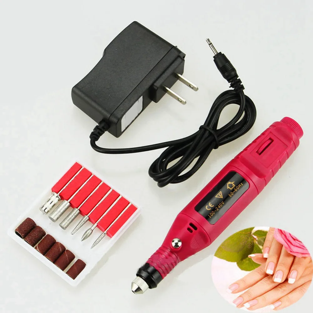 Buy Nail File Drill Kit Electric Grinding Manicure Pedicure Acrylic Portable
