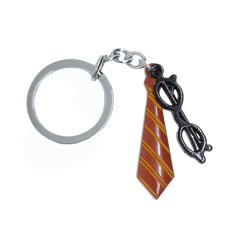 

Gryffindor Tie Glasses Pendant Keychain Necklace Hogwarts Cpsplay Accessories Halloween Christmas New Year Kid Birthday Gift