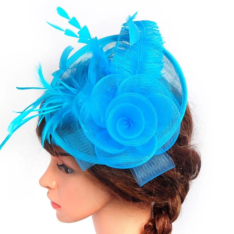 Женская шикарная шляпа-чародей, Коктейльная Свадебная вечеринка, церковный головной убор, повязка на голову