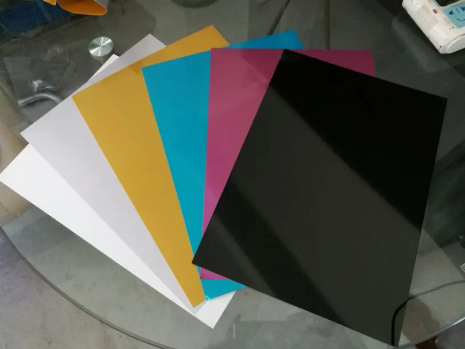 

0.2mm Blank Metal Plate Name Card Laser Engraving Printing Sublimation Transfer DIY Six colors