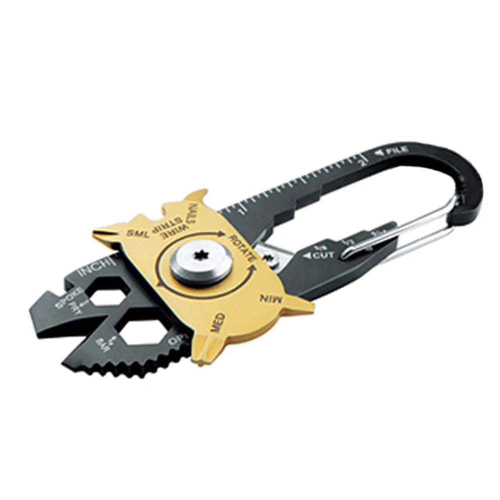 

20 in 1 pocket gadget multi-function wrench screwdriver nail file measuring tool bottle opener key chain outdoor travel set