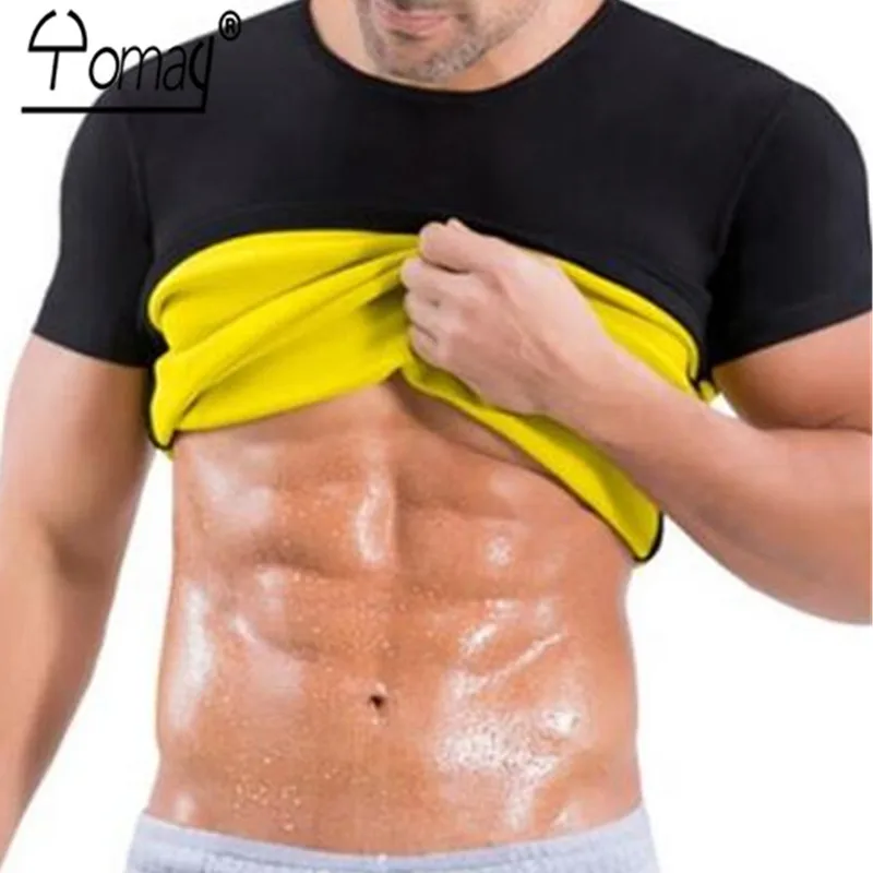 Yomei, мужской неопреновый боди, черная рубашка для похудения, для фитнеса, Корректирующее белье, топы, Мужская одежда для бодибилдинга
