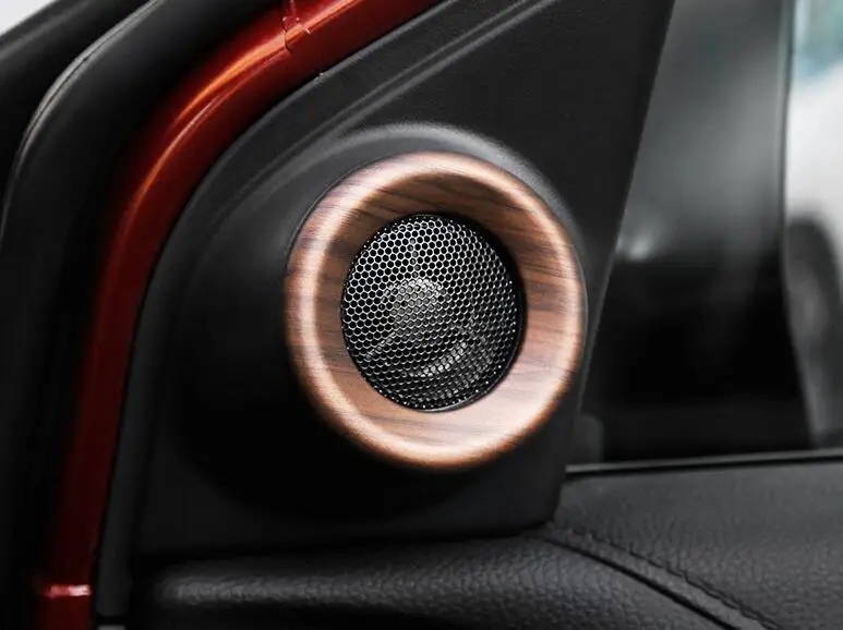 

ABS front post audio + rear door audio peach wood interior bright strips 4 pieces 2017 2018 FOR Honda CRV cr-v