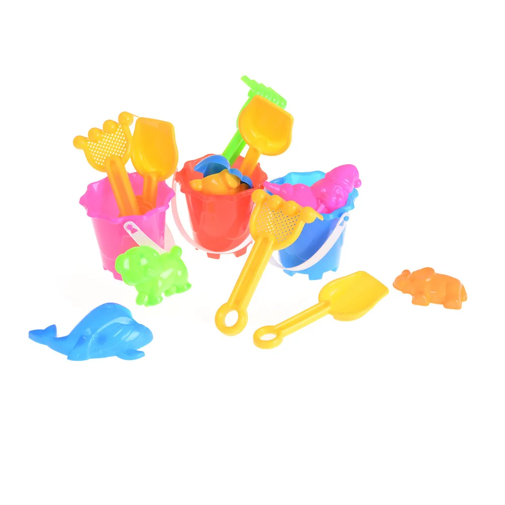 6pcs/lot Sand Beach Shovels Sand Moulds Buckets Play Toys Set Kids
