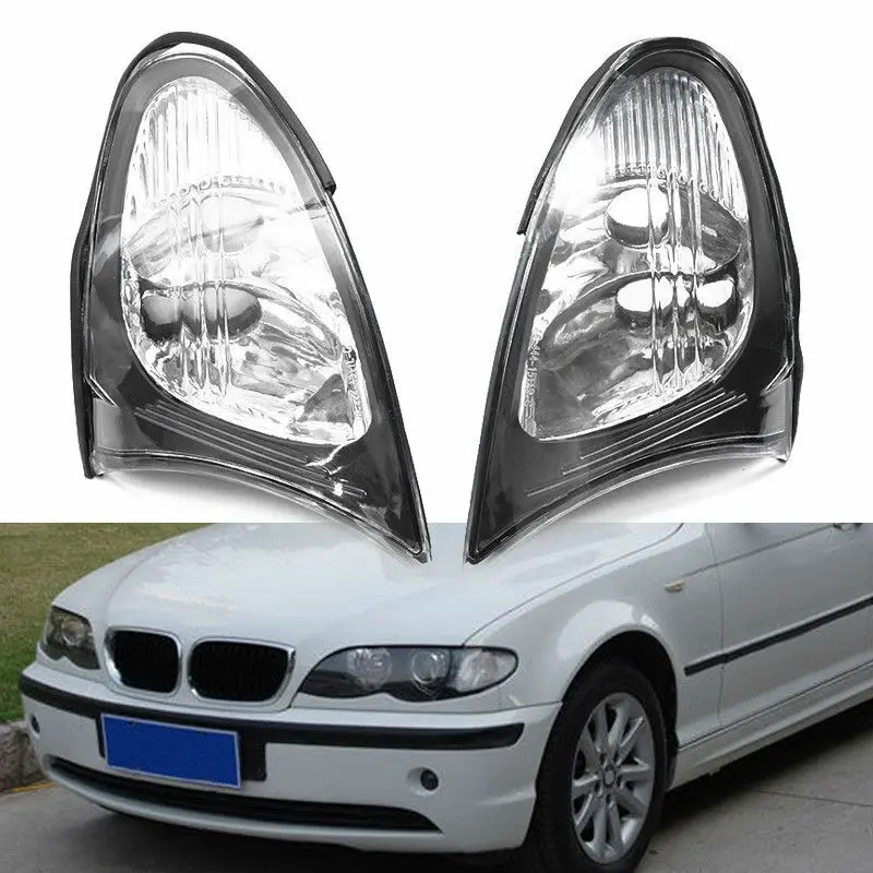 1 пара автомобиля левый и правый угол поворота сигнальные огни лампы для BMW 02-05 E46 3-ей серии 4DR автомобильный сигнал поворота угла фары автомобиля-Стайлинг
