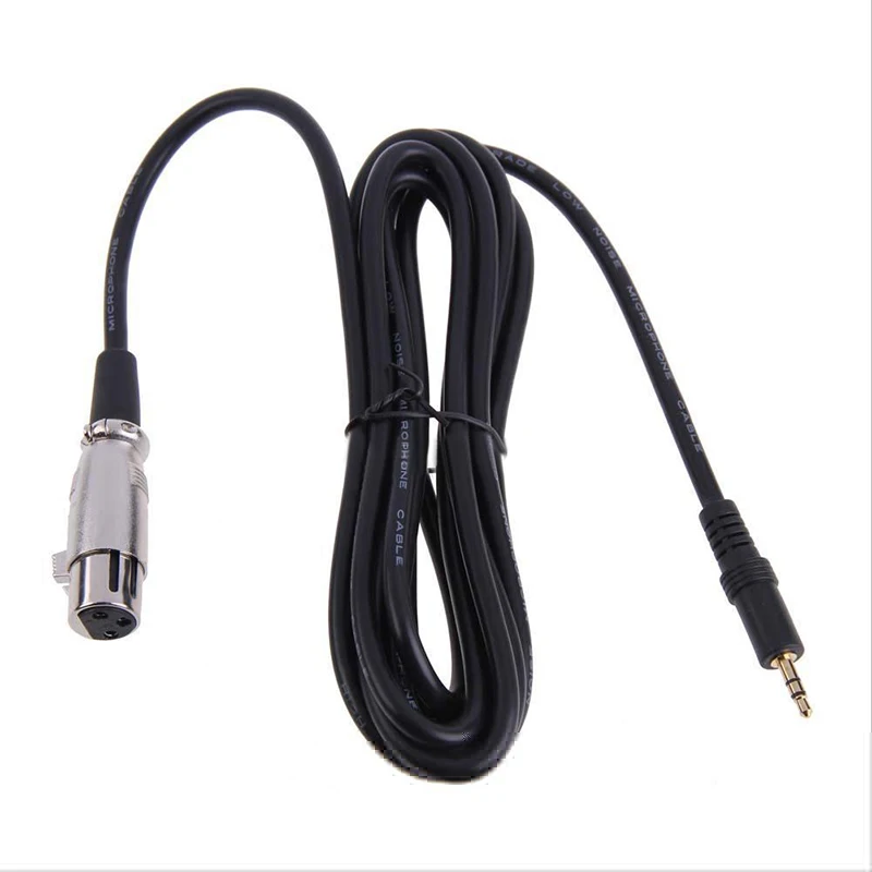 3 Pin XLR Female Plug to 1/8inch 3.5mm Jack Stereo Audio Adapter Microphone Extension Cable Cord