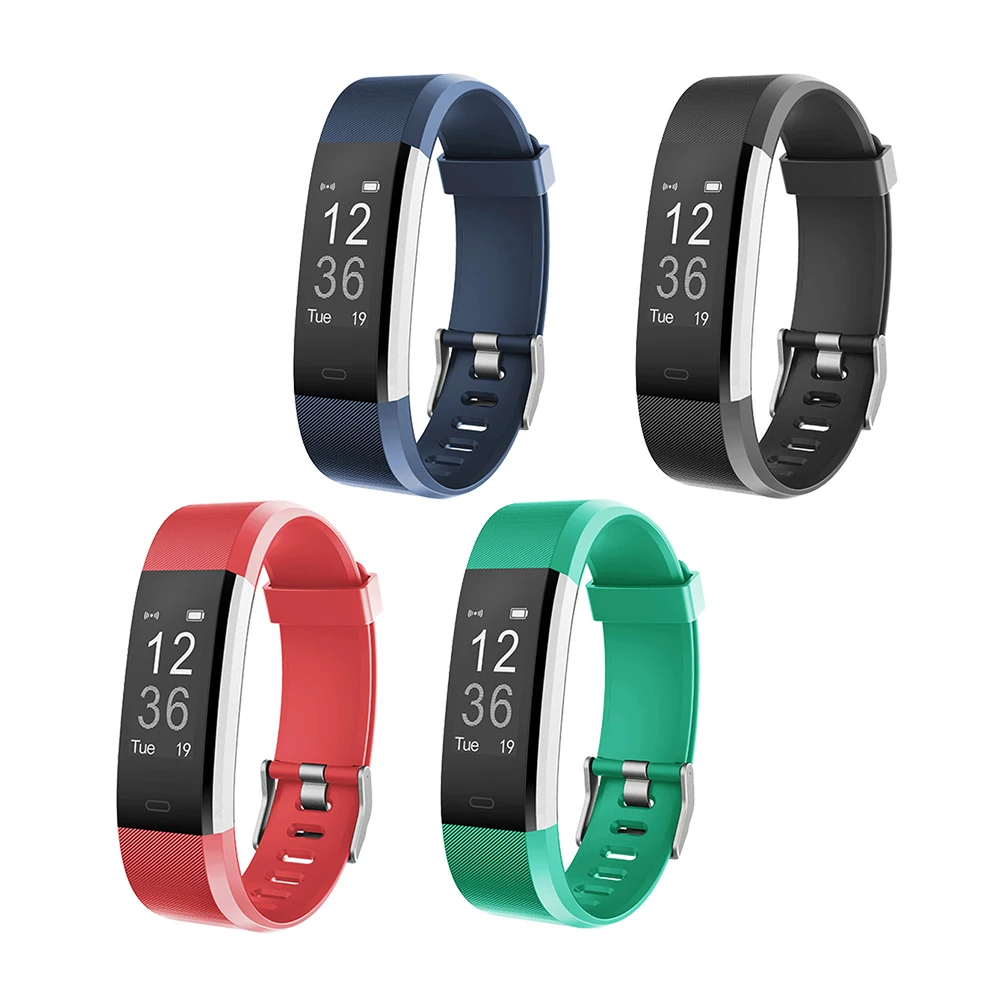 1x ID115 Smart Band Fitness Tracker Bracelet Pedometer Bluetooth