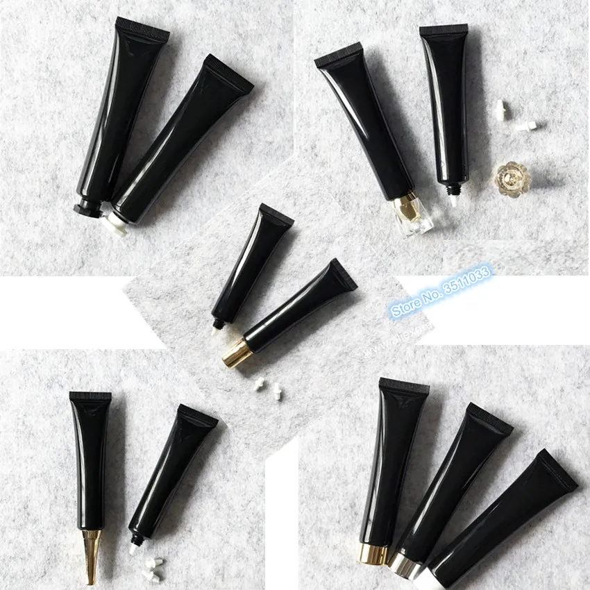 

50pcs 30g 30ml Black Empty Soft Tube Plastic Eye Cream Gel Packaging Tube Containers Cosmetic Packaging Soft Tube Sample Makeup