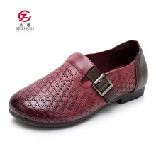 Новые осенние винтажные туфли ручной работы; лоферы из натуральной кожи на плоской подошве; женская обувь; повседневная обувь с закрытым носком; модная женская обувь