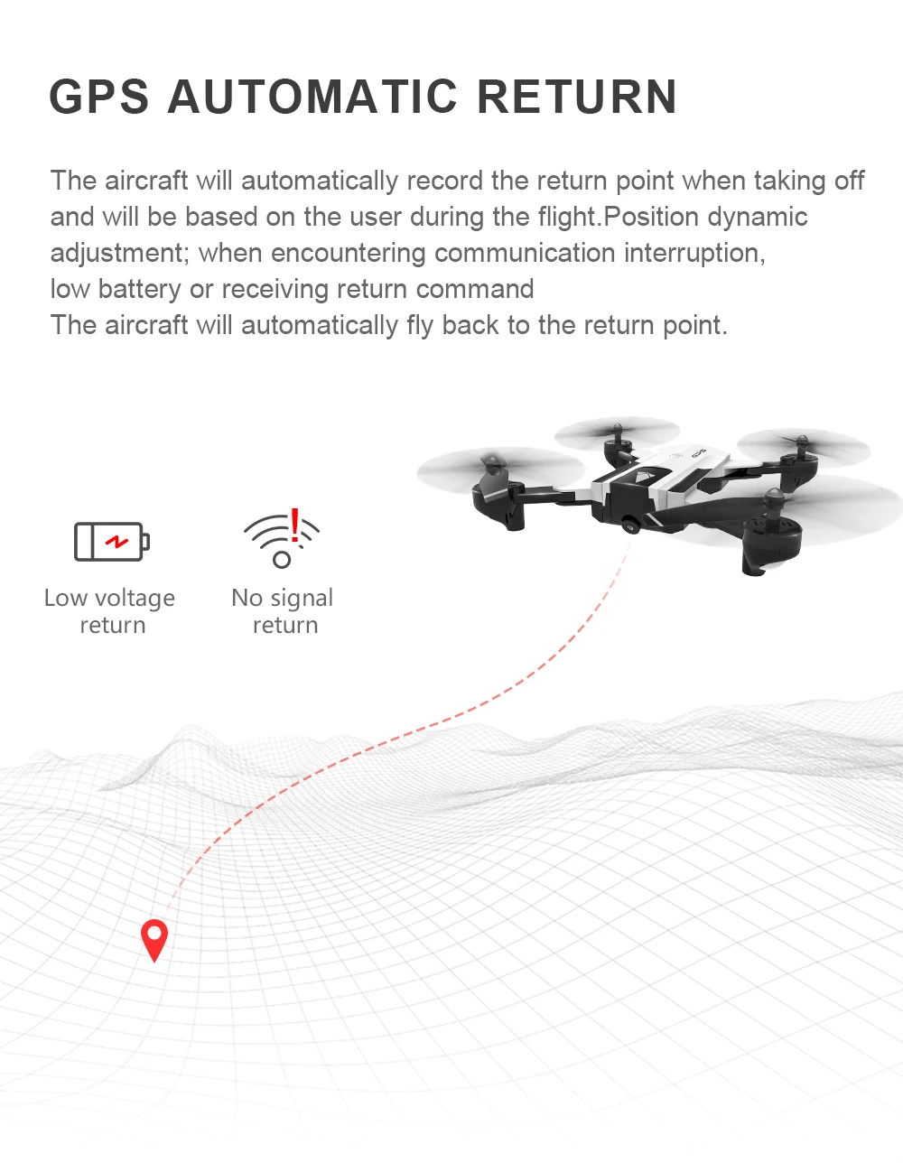 gps Wifi Радиоуправляемый Дрон с 4K 1080P HD камерой Следуйте за мной Квадрокоптер FPV Профессиональный беспилотник долгий срок службы батареи игрушка