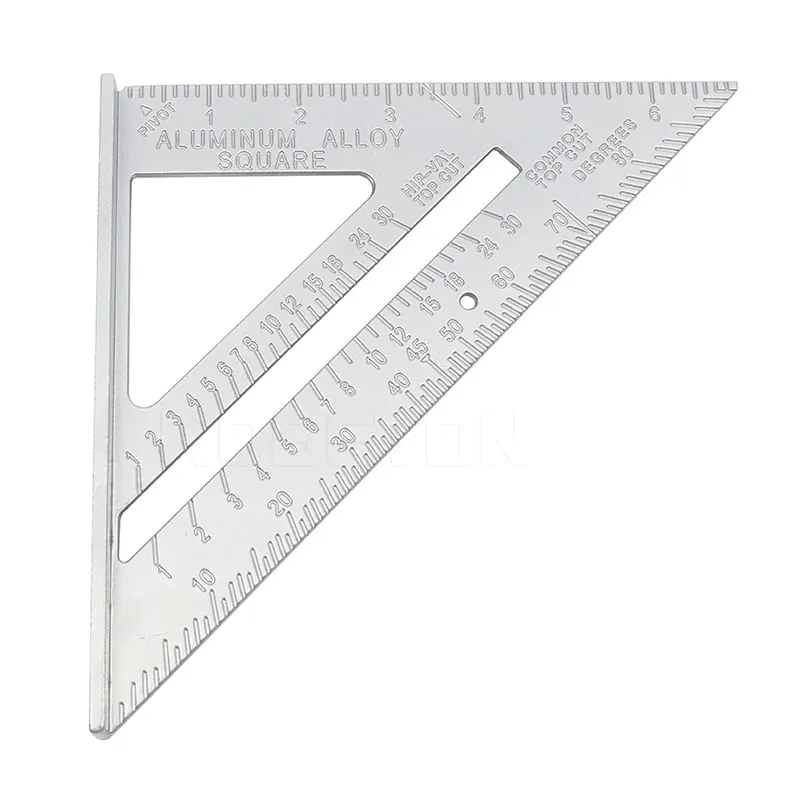 

WHDZ 7 inches Triangle Square Rafter Ruler Aluminum Alloy Speed Square Protractor Miter For Carpenter Framing Measurement Tool