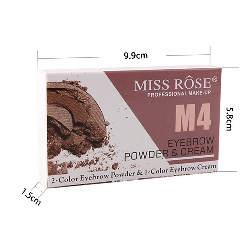 MISS ROSE,, пудра для бровей, водостойкая, влагостойкая, против пота, брови консилер, инструмент для макияжа с кистью для бровей TSLM2