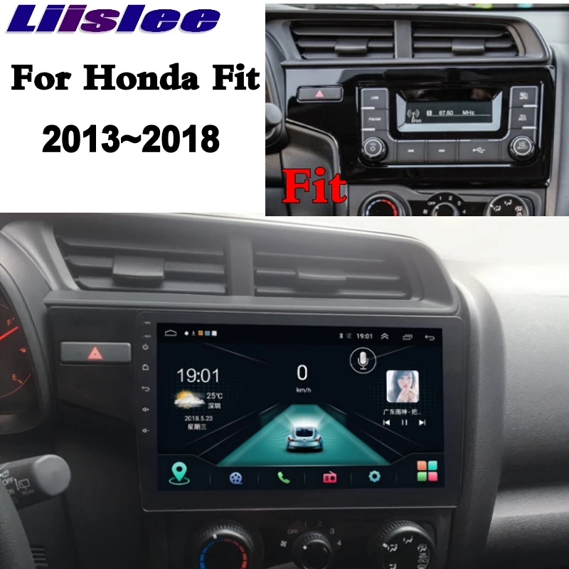 For Honda Fit Jazz GK 2013~2018 NAVI LiisLee Car Multimedia IPS GPS Maps WIFI Audio CarPlay Accessories Radio Navigation 1
