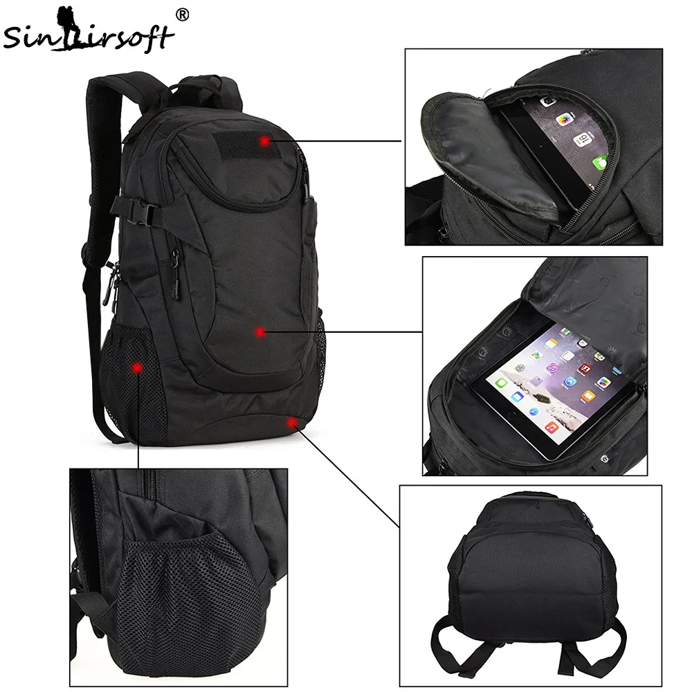 Gift! SINAIRSOFT Tactical Molle 25L Sport Backpack 14 Inches laptop Military Outdoor Fishing Hunting Camping Rucksack LY0039