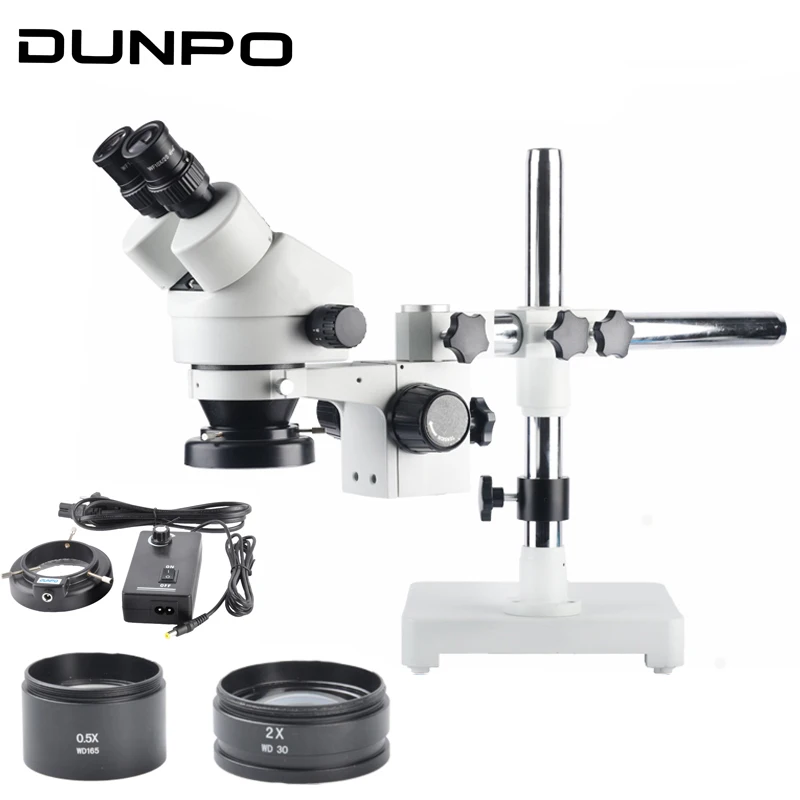 DUNPO 3.5X 90X Single Boom Stand Binocular Microscope