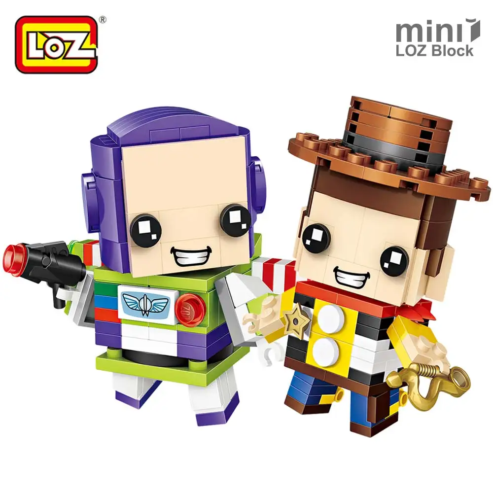 

LOZ Mini Blocks Cowboy Robot Character Action Figures Building Assembly Toy Bricks Educational Heads Anime Dolls Kid Gift DIY 6+