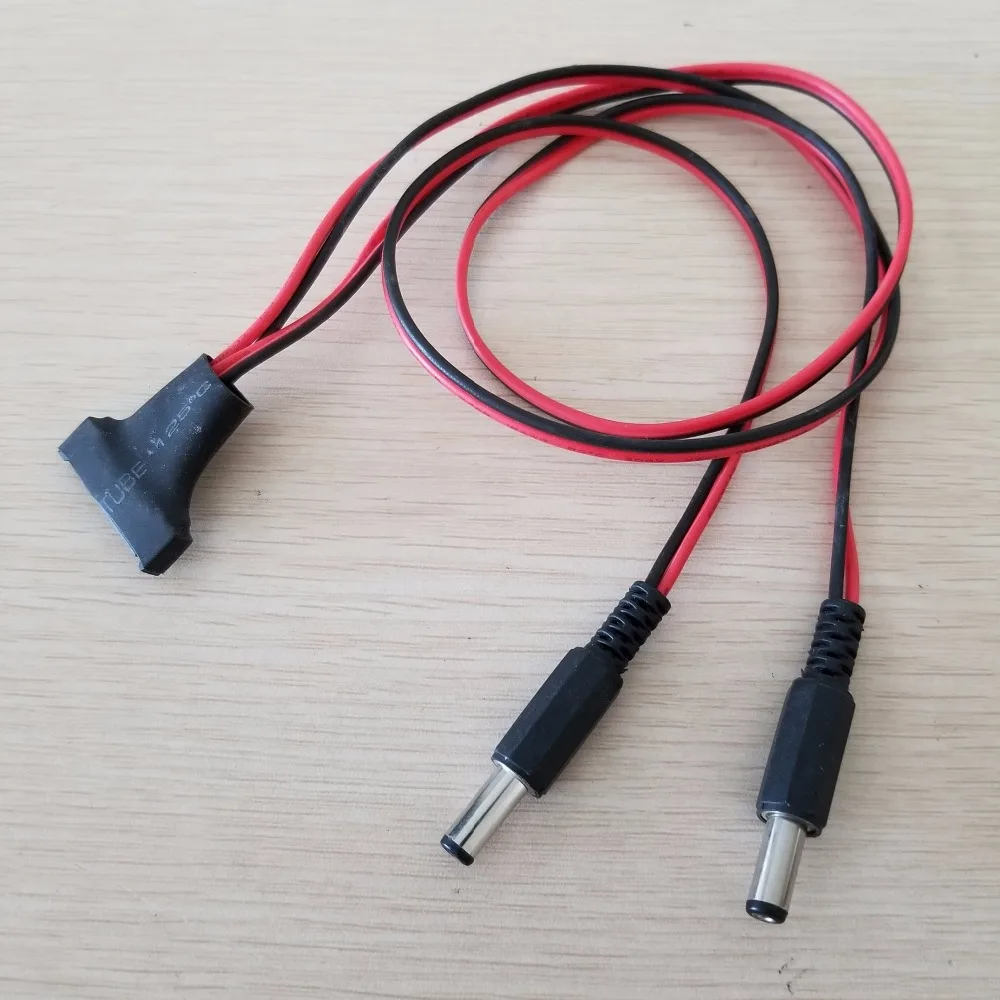 

10pcs/lot Power ATX SATA to Dual DC 5.5x2.5mm Adapter Male Power Cable 12V 50cm