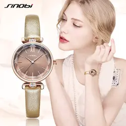 SINOBI для женщин обувь для девочек часы модные изысканные женская одежда кварцевые часы-браслет женский часы подарки 2019 Новый Montre femme