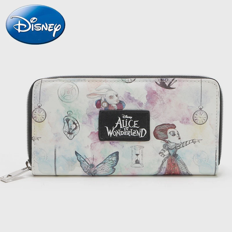

Disney Genuine Alice Women Wallet Bags Girl Multi-function Wallet Purse Travel Storage Clutch 2019 New Mommy Bag Pu Card Holder