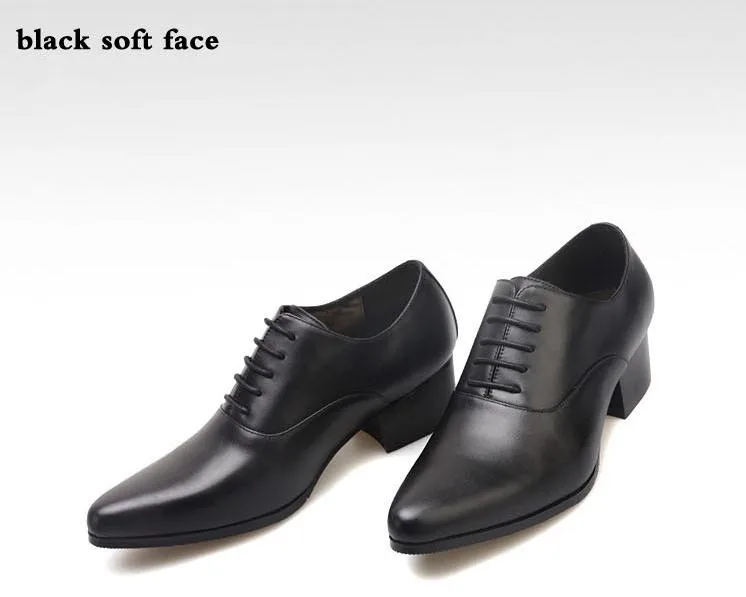Новинка; мужские туфли-оксфорды из натуральной кожи на высоком каблуке; мужские свадебные туфли с острым носком, визуально увеличивающие рост; цвет белый, черный; повседневная обувь в деловом стиле