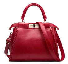 Echtes Leder Damenhandtasche 2016 Luxus Handtaschen Frauen Taschen Designer Marke Berühmten Roten Lila Grau Großen Damen handtaschen