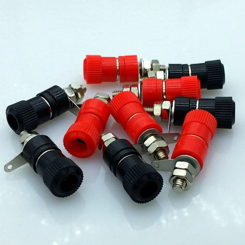 

10pcs/lot ferric banana socket 4mm banana socket power supply binding post Free shipping