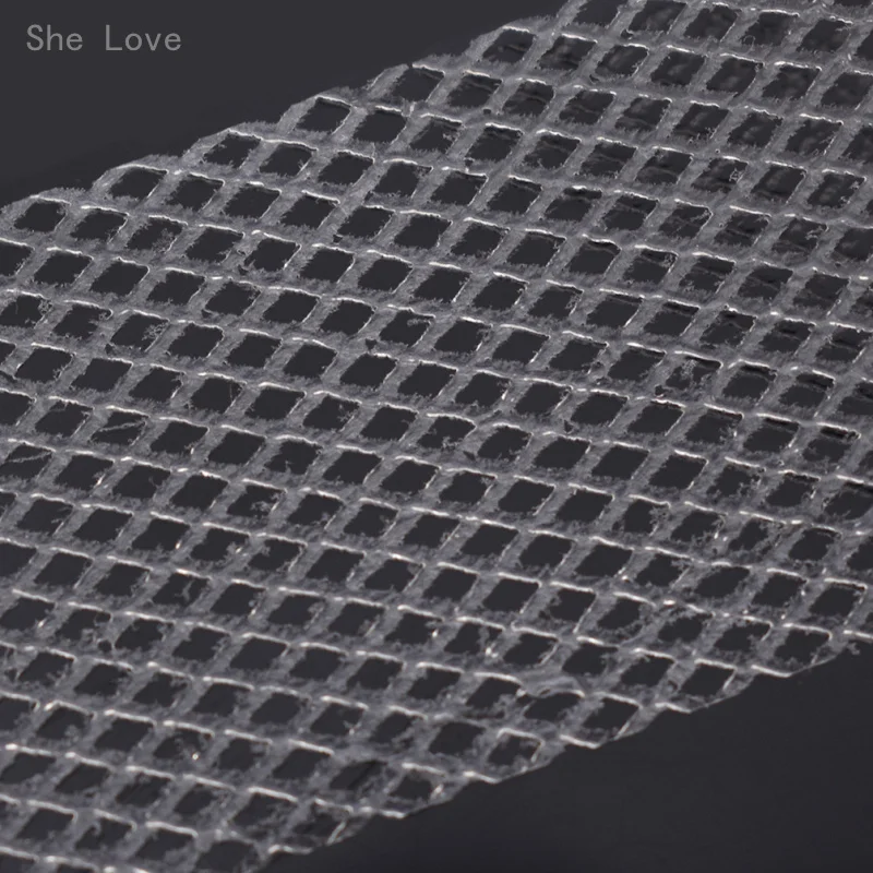 Chzimade 1Roll 10M Hot Melt Adhesive Mesh Tape Fastener For Clothes Double Sided Release Interlining Tape Diy Sewing Accessories