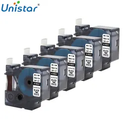 Unistar 5 шт. 18057 18058 носорог IND этикетки совместимый для Dymo термоусадочные картриджный принтер ленты белый желтая этикетка производители