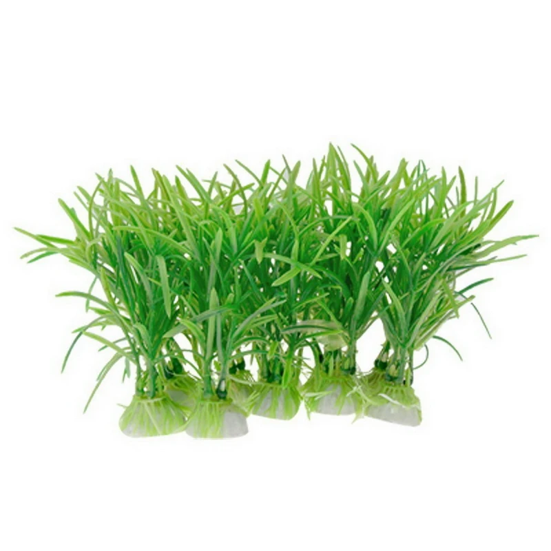 12cm Artificial Turf Grass Fake Aquarium Plants Plastic Fish Tank Water