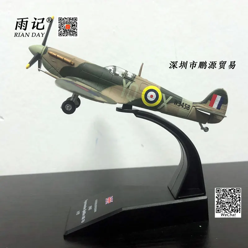 

AMER 1/72 Scale Military Model Toys 1941 Supermarine Spitfire Mk Vb Fighter Diecast Metal Plane Model Toy For Gift/Collection