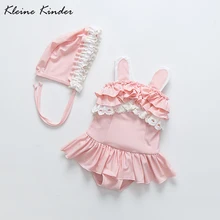 Купальный костюм для детей, цельный купальный костюм для маленьких девочек, розовое детское бикини с оборками, пачка, детский купальный костюм для девочек, пляжная одежда