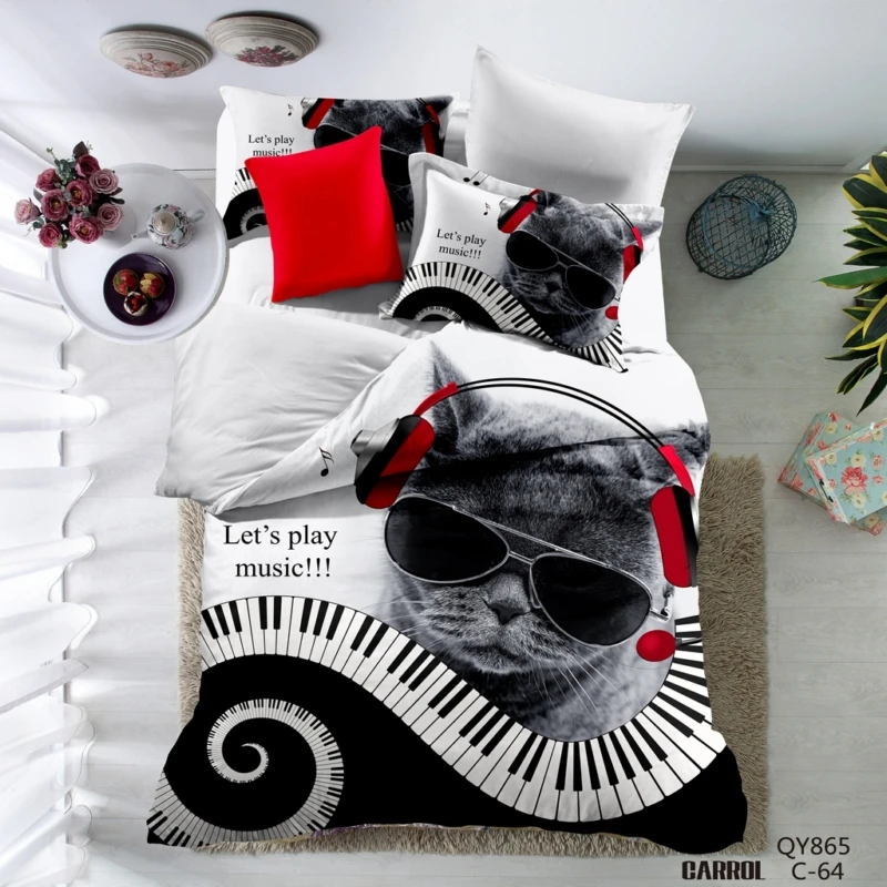 Lai Yin Sun HOT SALE 3D Duvet cover sets include Duvet cover Pillow cases 3D Bedding set Twin Queen 2OR 3PCS YYX02 Music cat Lai Yin Sun HOT SALE 3D Duvet cover sets include Duvet cover Pillow cases 3D Bedding set Twin Queen 2OR 3PCS YYX02 Music cat