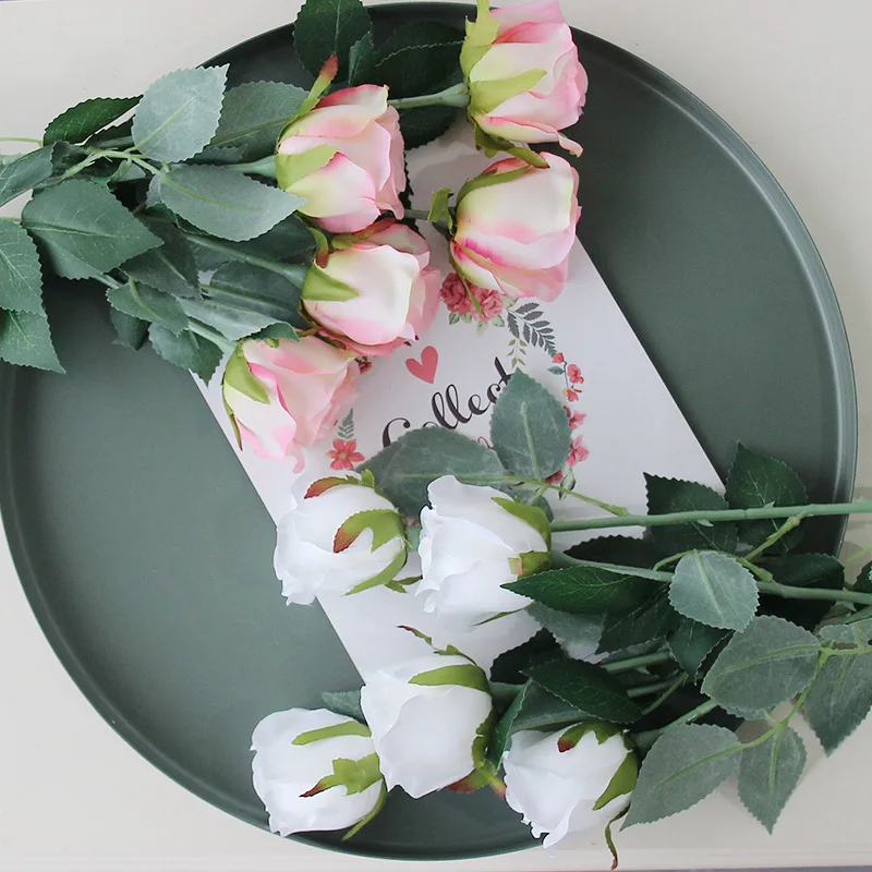

Creative Silk Flower Simulation Rose Flower Arrangement Rose Branch Wedding Supplies Household Living Rooms Tabletop Decorations