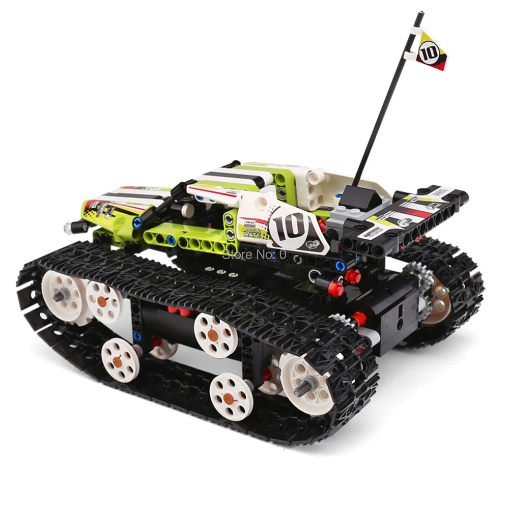 13023 410pcs technic машинка на дистанционном управлении rc гусеничная техника usb 42065 строительный блок кирпичи игрушка