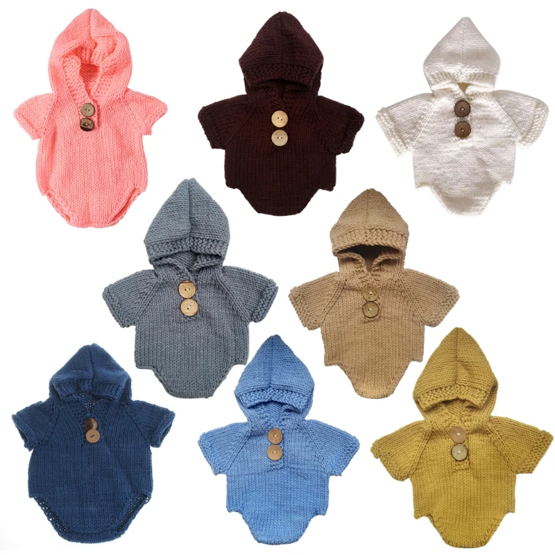 

Newborn Outfit Photography Romper Crochet Clothes Baby Photo Props Costume