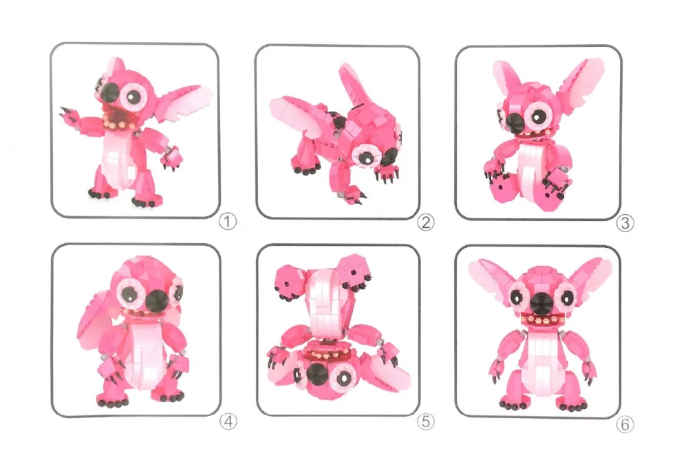 lego blocks stitch pink