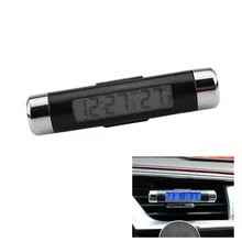 Loney Carro LCD Relógio Eletrônico Termômetro Eletrônico Relógio Uminous Auto Suprimentos Para Todos Os Acessórios Do Carro Auto