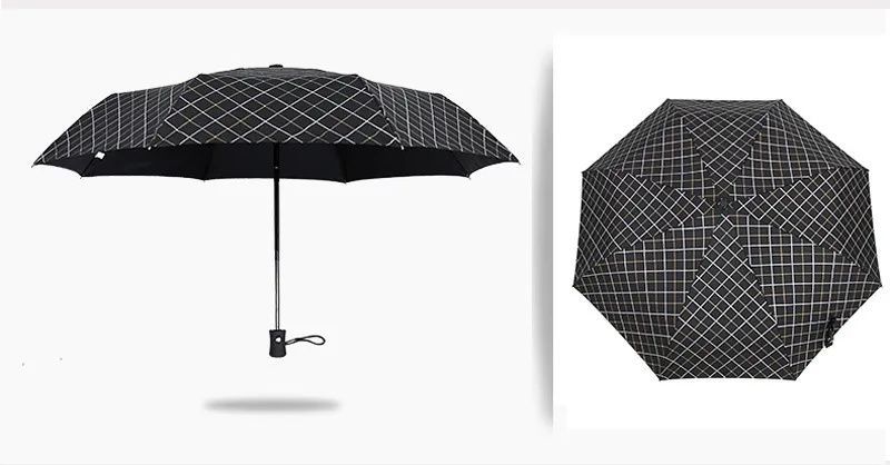 Creative Meteor Fully Automatic Umbrella Fashion Black 3 Folding Sun Umbrella Rain Women Men Umbrella Windproof Anti-UV Large Parasol12