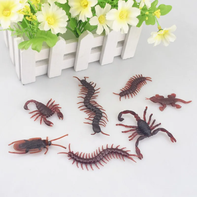 

10Pcs Plastic Imitation Centipede Scorpion Flies Insects Fool's Day Toys Prank Funny Trick Joke Gadgets