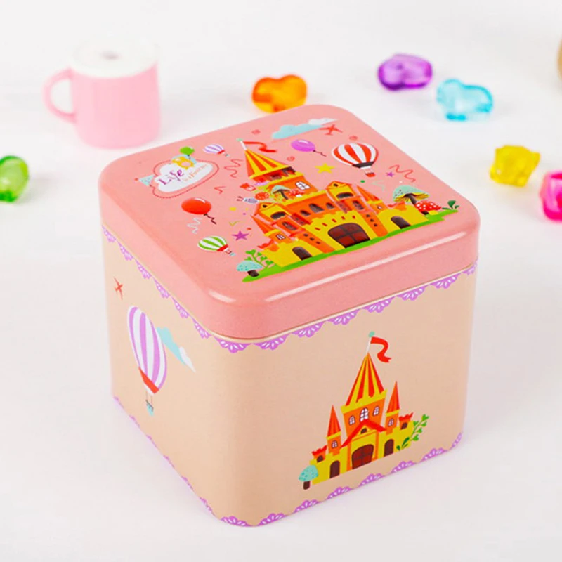 Мини красочная коробка для конфет, маленькие банки для хранения, серьги в виде монет, наушники, Подарочная жестяная упаковка, упаковка ювелирных изделий - Цвет: Оранжевый