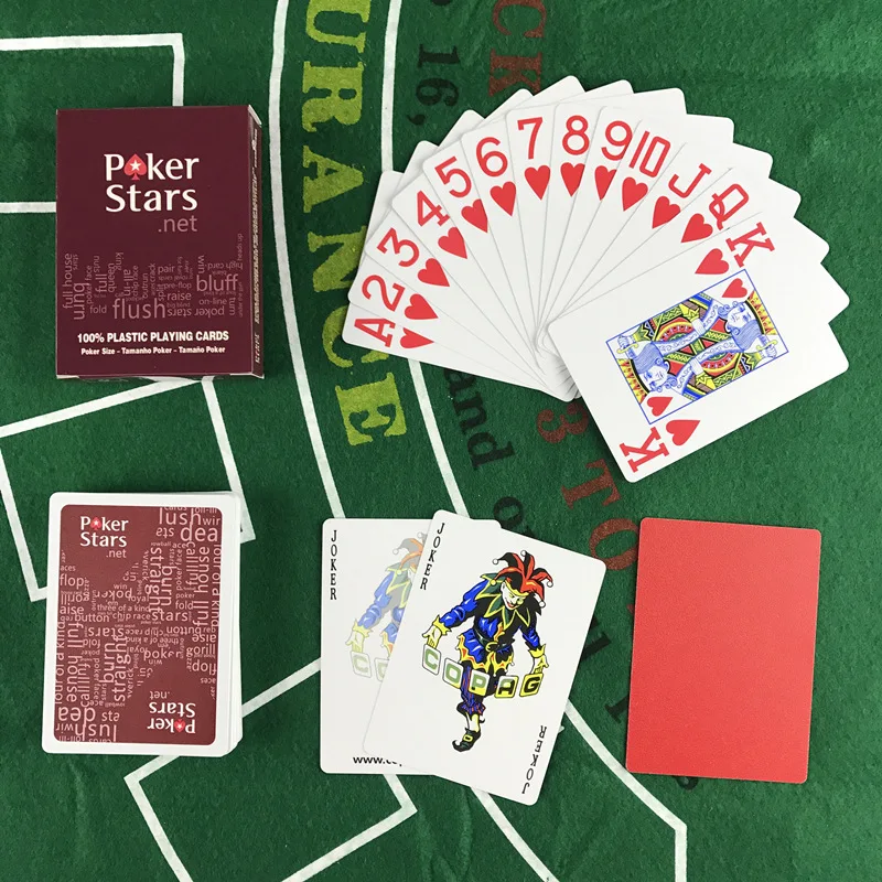 Yernea Горячая красный и черный цвет ПВХ Pokers для Choosen и пластиковые игральные карты покер звезды 2,48*3,46 дюймов баккара игры в покер