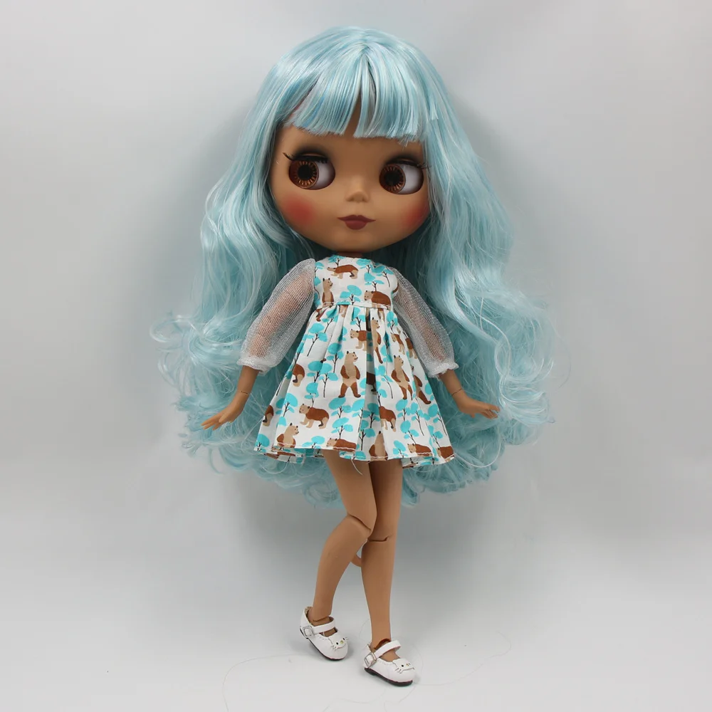 Кукла Blyth ICY DBS с темной кожей шарнирное тело новое матовое лицо золотыми