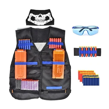 

Nerf Gun Accessory Set Tactical Suit with Bullet Clip Mask Magazine for Elite Nerfs Elite Gun Toy Boy Equipment Elite Kit Nerf