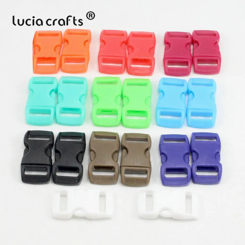 36 Pieces Colors Side Release Buckles with Resin Sewing Fastening Webbing Loop