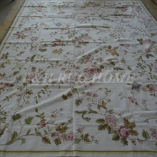 9'x12 кружево/ковер, ковер ручной работы, новозеландской шерсти высокого качества, розовые розы