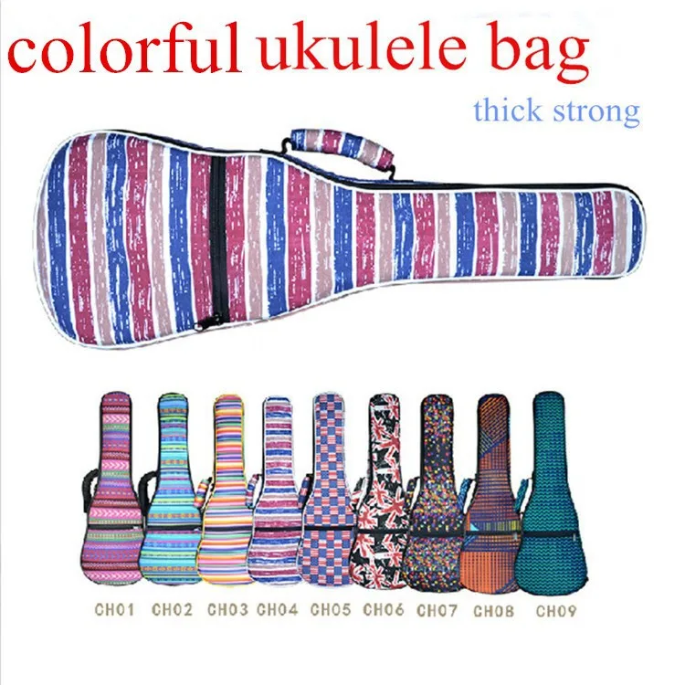 colorful ukulele bag