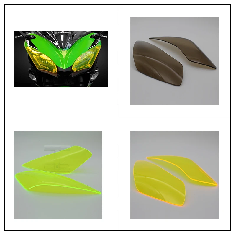 

for KAWASAKI ZX 650 ZX650 2017 Motorcycle Accessories ABS Headlight Protector Cover Screen Lens